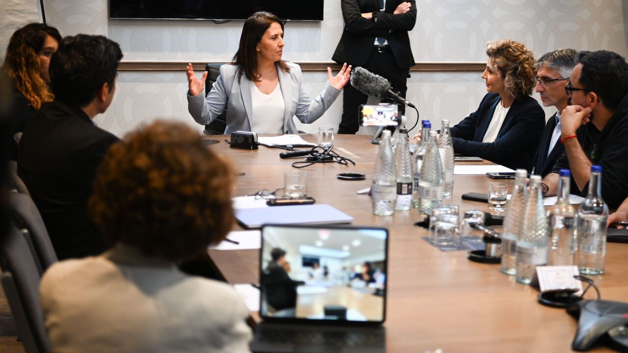 Israel Intelligence Minister Gila Gamliel meets with Iranian journalists and activists in exile, London, UK, Sept. 6 2023 Credit: curtsy of office of Intelligence Minister
