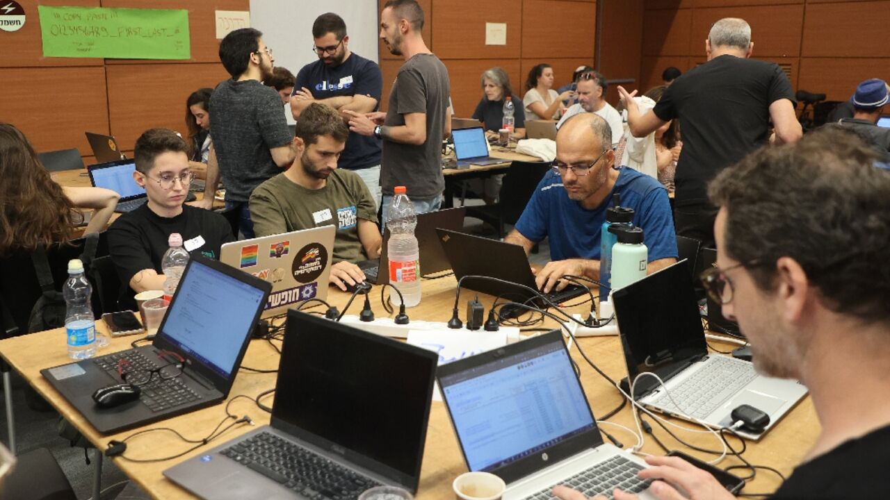 Israelis, who just weeks ago were organising protests against the hard-right government, turn their tech skills to the huge effort to locate and identify hostages abducted by Hamas