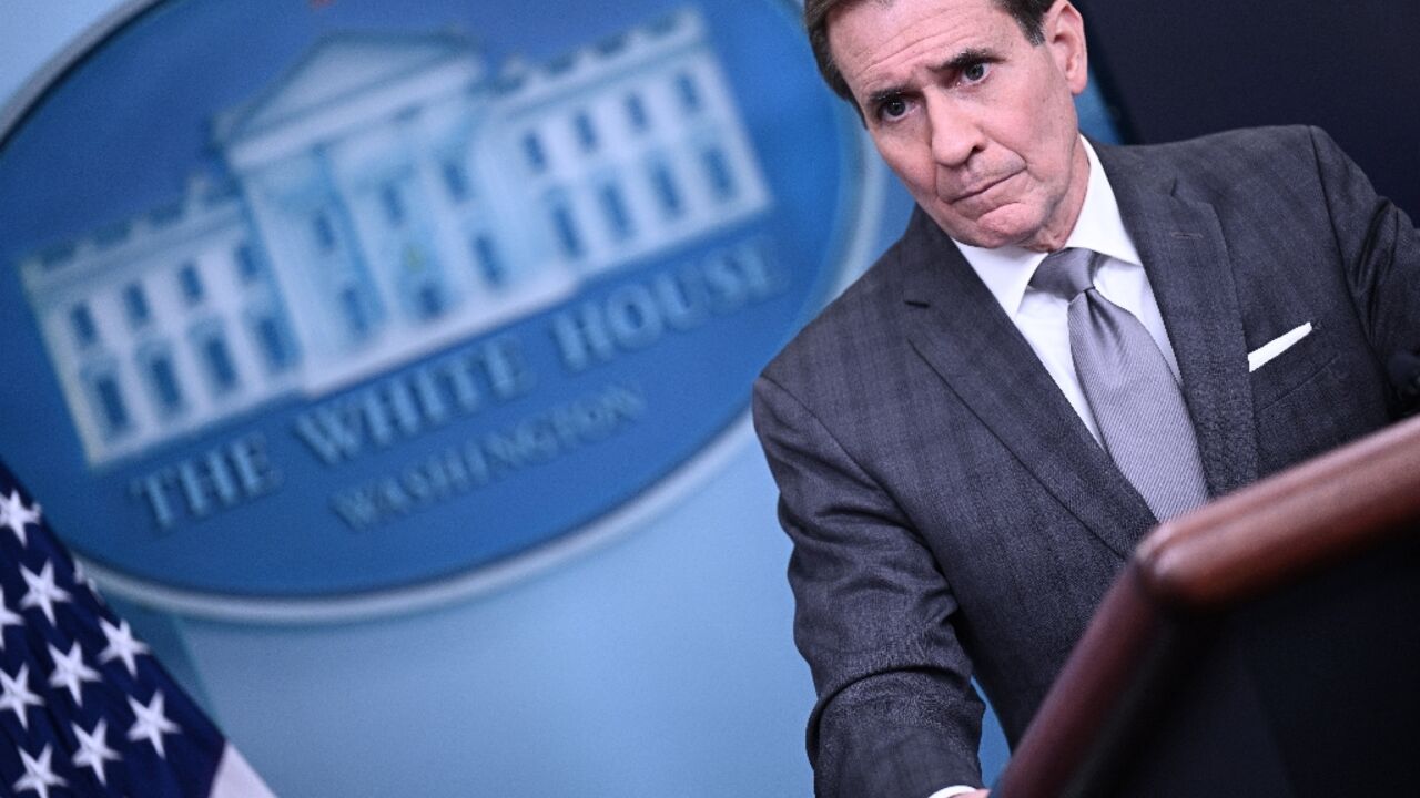 US National Security Council spokesman John Kirby spoke at a White House briefing