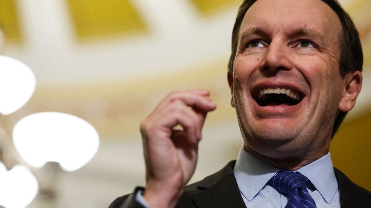 Senator Chris Murphy, seen speaking in the US Capitol on 19 September, 2023, has spoken out about the high civilian death toll in Israel's military campaign against Hamas in Gaza