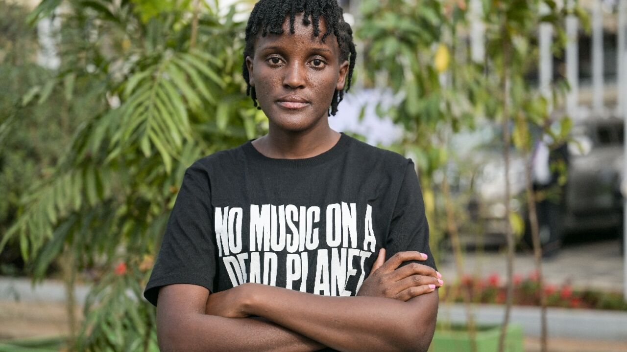 Ugandan climate activist Vanessa Nakate poses for a photograph at the Africa Climate Summit in Nairobi on September 4