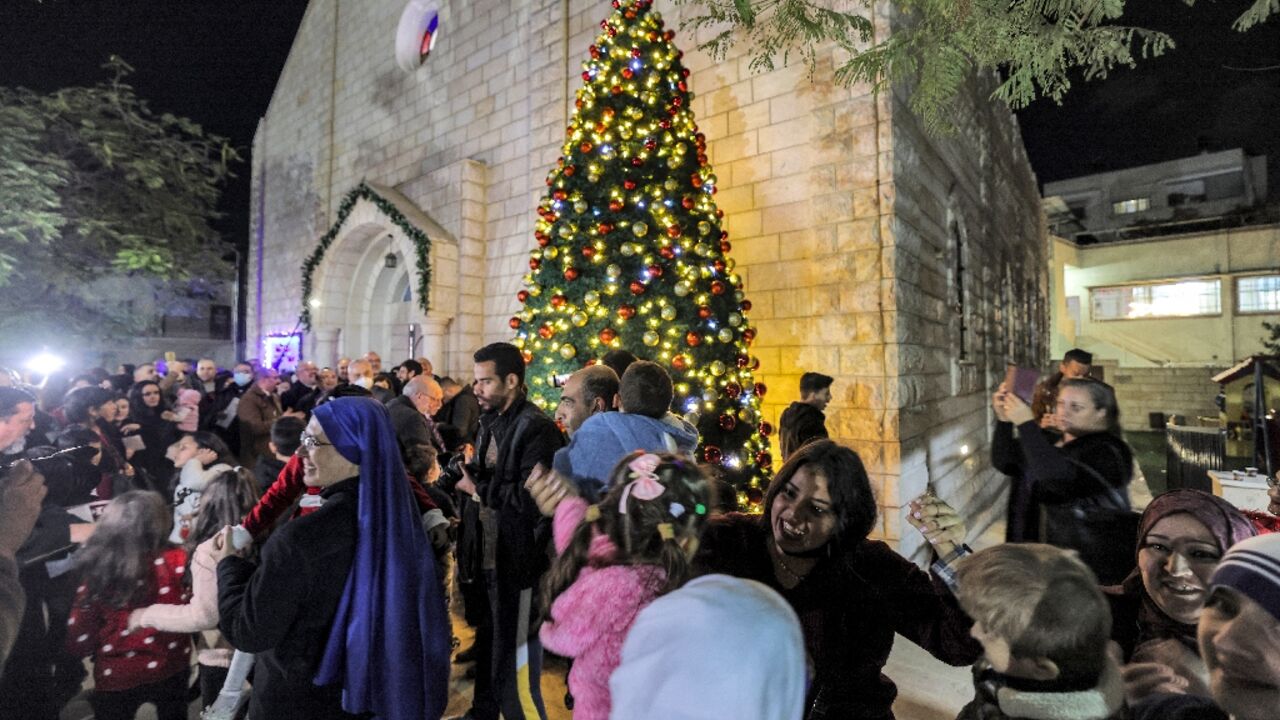 Seen here in the runup to Christmas 2021, the Church of the Holy Family is the Gaza Strip's only Roman Catholic church and has been sheltering displaced Christian families since the Israel-Hamas war erupted in October