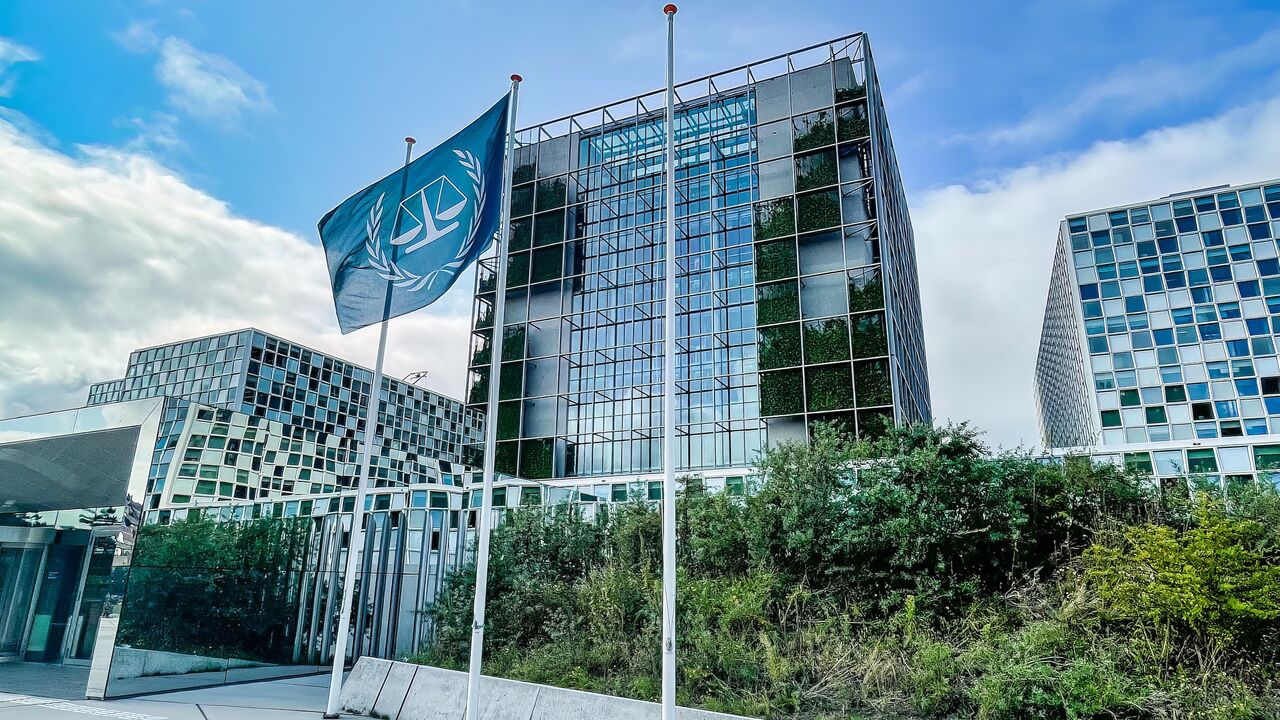 an overview of the buildings of the International Criminal Court ICC CPI in The Hague.