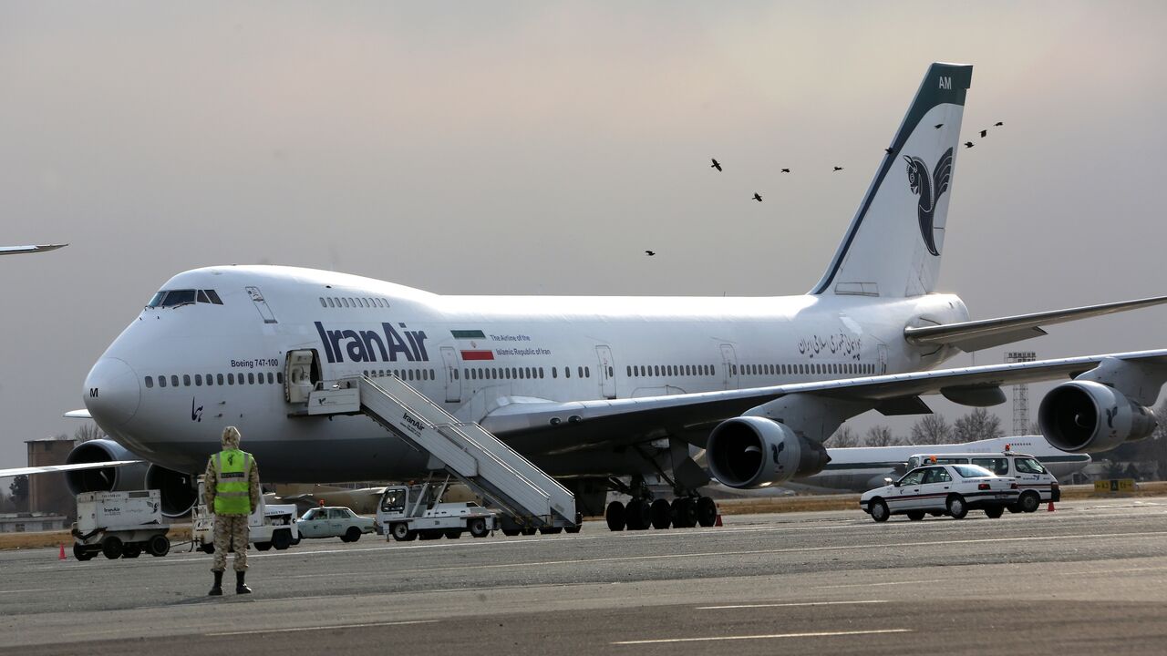 An Iran Air Boeing 747 passenger plane sits on the tarmac of the domestic Mehrabad airport in the Iranian capital, Tehran, on Jan. 15, 2013.