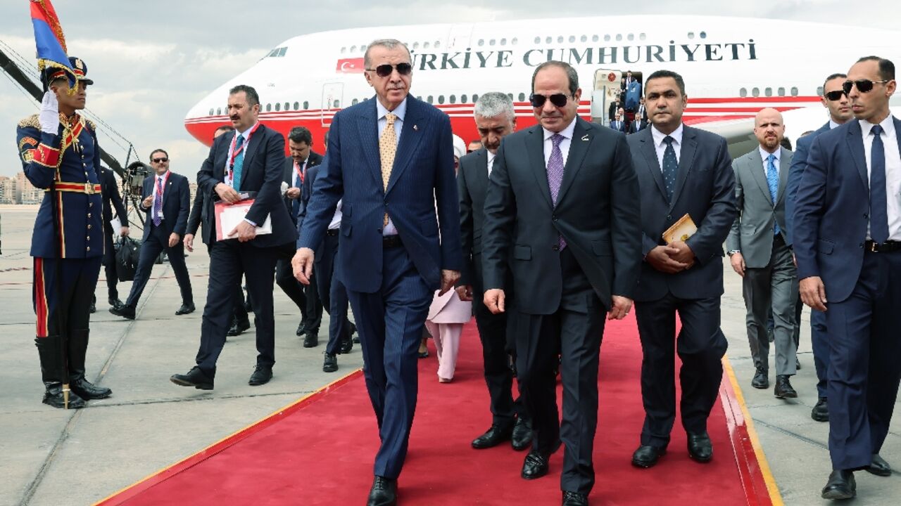 Erdogan was greeted in Egypt with great fanfare