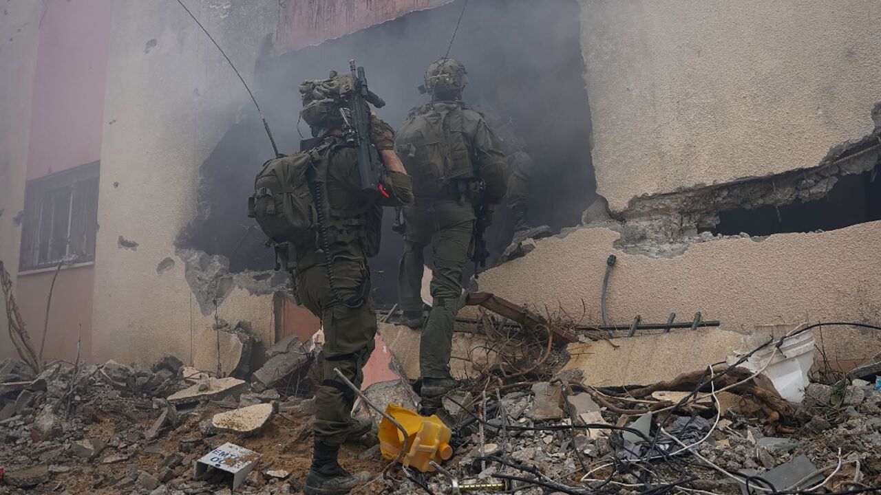 The Israeli army said its forces had raided a Hamas training facility there where militants prepared for the October 7 attack