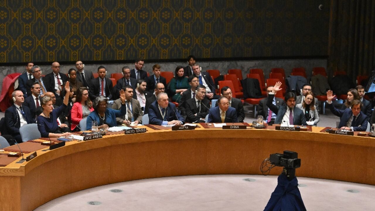 The UN Security Council votes on a US draft on a Gaza ceasefire on March 22, 2024