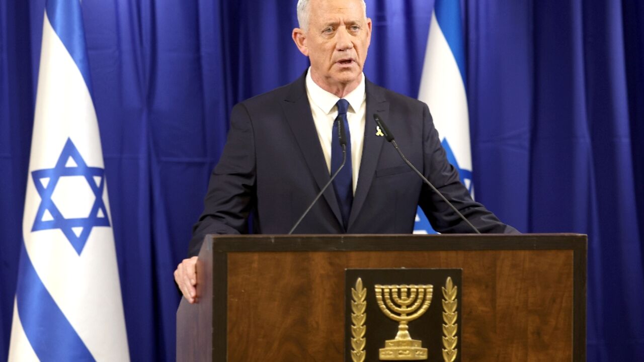 Israel's former army chief and defence minister Benny Gantz said Prime Minister Benjamin Netanyahu 'is preventing us from progressing to a real victory' in Gaza