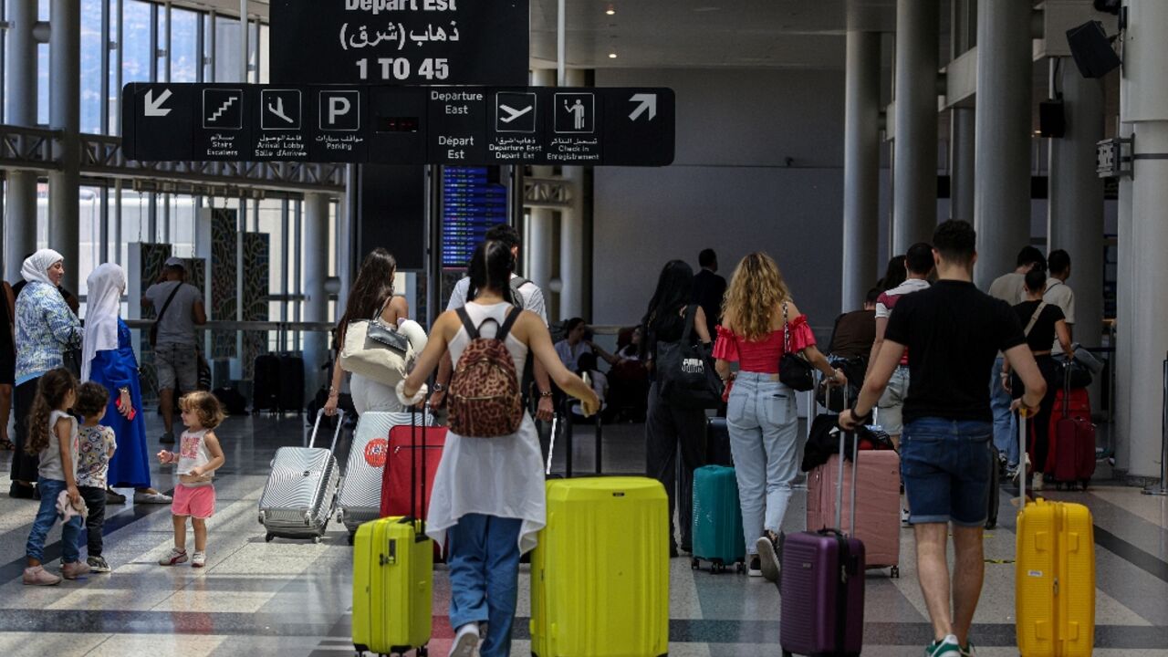 Passengers have rushed to make alternative travel plans after several airlines cancelled or suspended flights to Lebanon