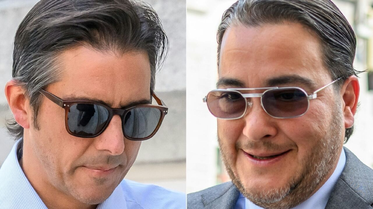 Patrick Mahony (L), a Swiss-British PetroSaudi director, was setenced to six years in prison while the oil firm's Swiss-Saudi chief executive, Tarek Obaid, was given seven years