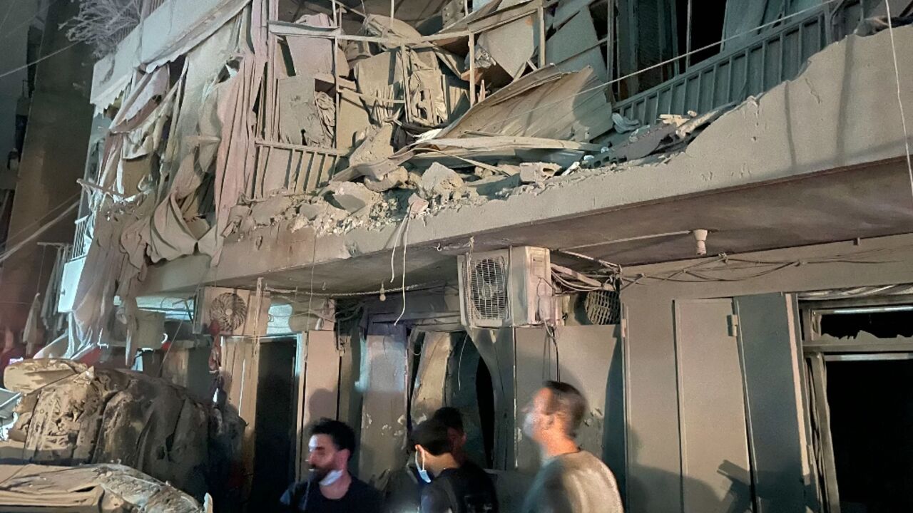 The strikes damaged buildings in the Basta neighbourhood of Beirut