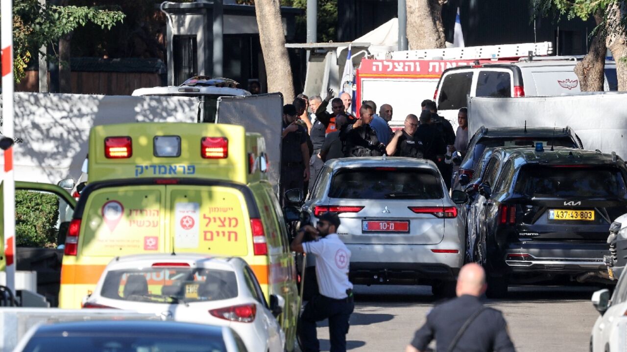 Security forces and emergency services swarmed the street leading to Israeli Prime Minister Benjamin Netanyahu's residence in Caesarea after a drone attack