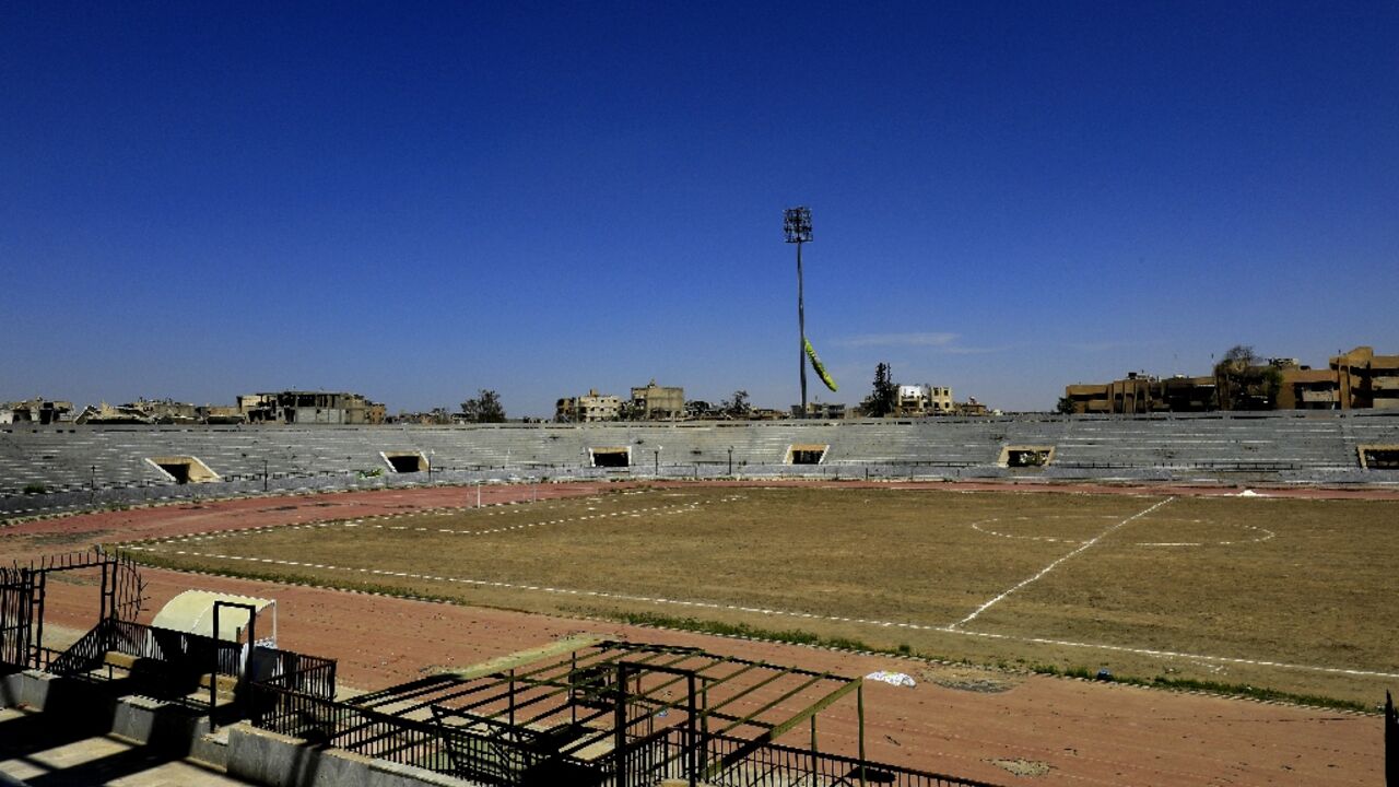 Prisoners had scrawled messages on the walls of the jail inside the Raqa stadium