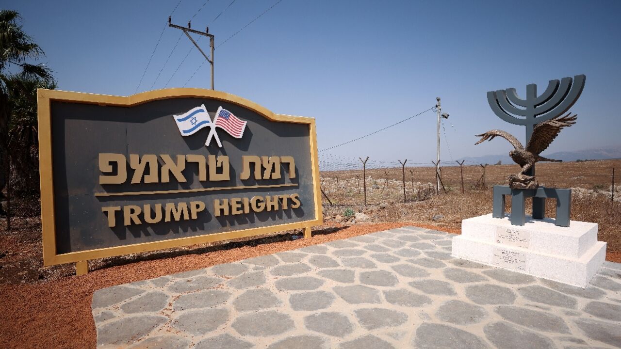 Trump Heights in the Israeli-annexed Golan was inaugurated in 2019 to celebrate the then-US president's recognition of Israel's sovereignty over the territory