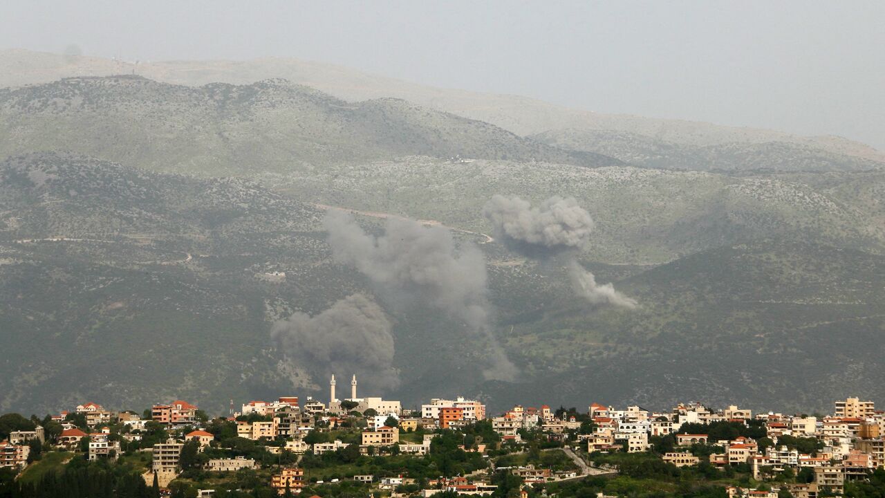 Smoke billows after an Israeli strike on the southern Lebanese village of Kfar Shouba, on April 25, 2024.