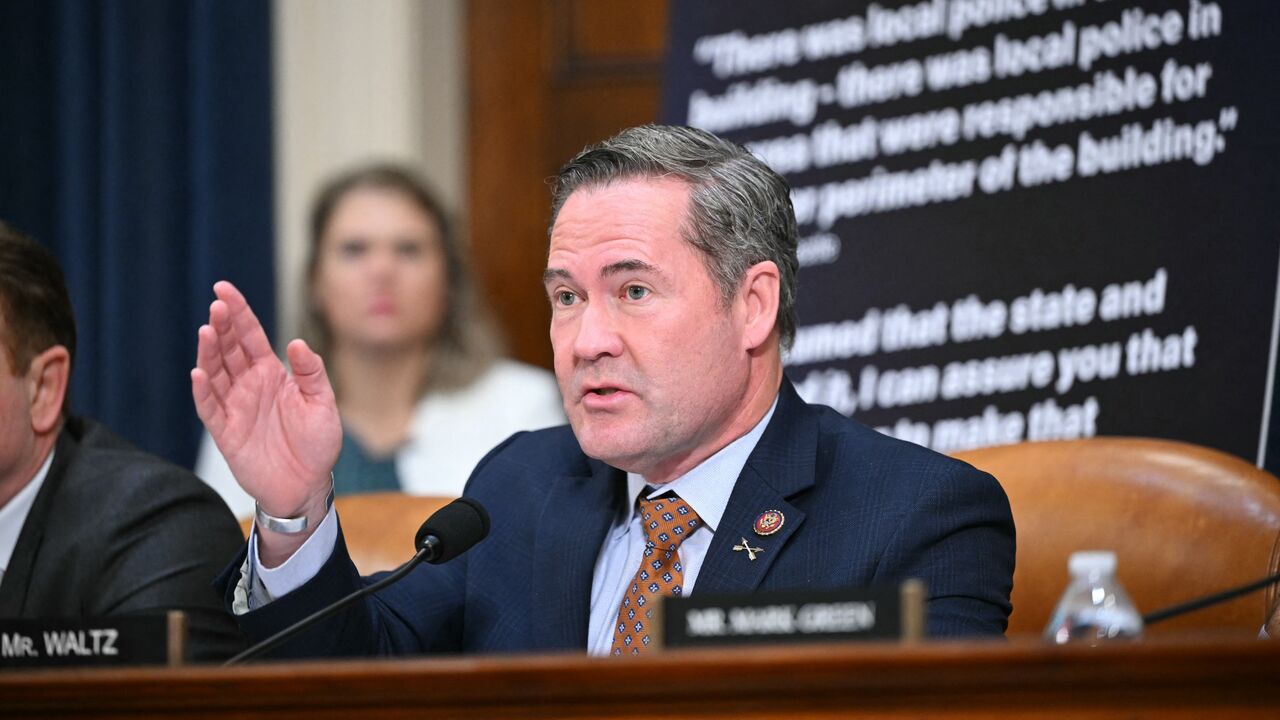 US Representative Mike Waltz speaks during a hearing of the House Task Force on the attempted assassination of Donald Trump in Butler, Pennsylvania, on Sept. 26, 2024. 