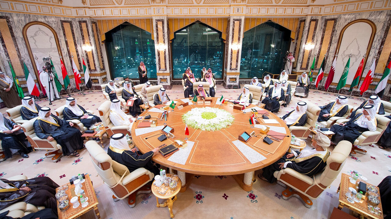 General view of the Gulf Cooperation Council (GCC) summit in Mecca, Saudi Arabia, May 30, 2019. Picture taken May 30, 2019. Bandar Algaloud/Courtesy of Saudi Royal Court/Handout via REUTERS ATTENTION EDITORS - THIS IMAGE WAS PROVIDED BY A THIRD PARTY. - RC14404B7D30