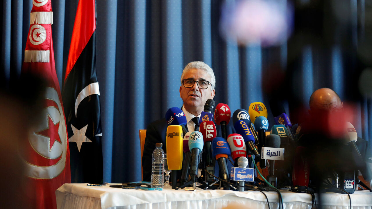 Libyan Interior Minister Fathi Bashagha speaks during a news conference in Tunis, Tunisia December 26, 2019. REUTERS/Zoubeir Souissi - RC213E9W3MMS