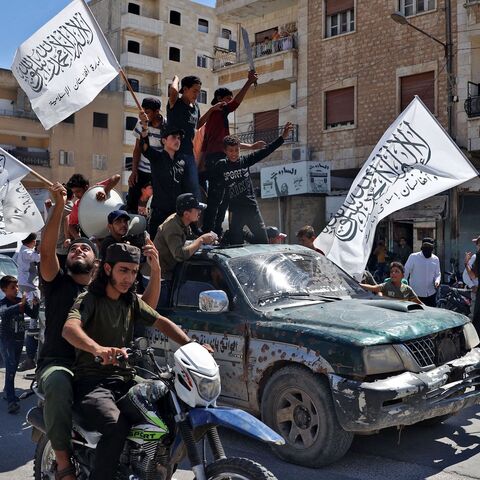 Members of Syria's top jihadist group Hayat Tahrir al-Sham.