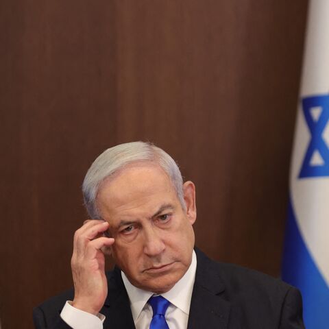  Israeli Prime Minister Benjamin Netanyahu attends the weekly cabinet meeting in his office in Jerusalem, on June 25, 2023. (Photo by ABIR SULTAN / POOL / AFP) (Photo by ABIR SULTAN/POOL/AFP via Getty Images)