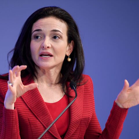 Sheryl Sandberg, Chief Operating Officer (COO) of Facebook, speaks during a session at the Congress centre on the second day of the World Economic Forum, on January 18, 2017.