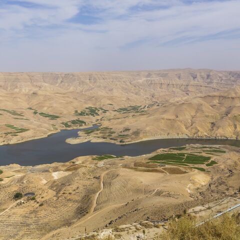 The Wadi Mujib river in Jordan. 