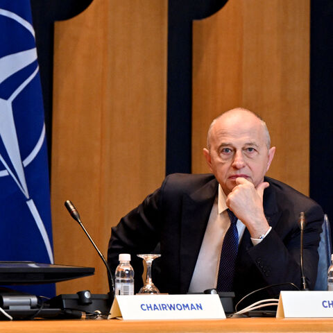 NATO Deputy Secretary General, Mircea Geoana, chairs a session of North Atlantic Council (NAC) with Council of Ministers of Bosnia and Herzegovina, in Sarajevo, on February 1, 2024. (Photo by Elvis BARUKCIC / AFP) (Photo by ELVIS BARUKCIC/AFP via Getty Images)