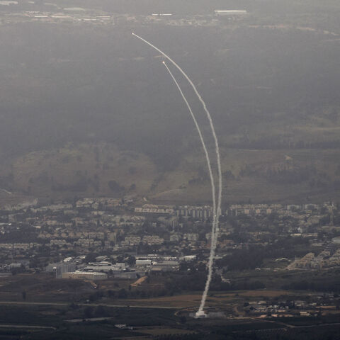 TOPSHOT - A picture shows a Israel's Iron Dome missile defence system launching to intercept rockets being fired from Lebanon, next to the northern Israel city of Kiryat Shmona, near the near the Lebanon border on May 10, 2024, amid ongoing cross-border clashes between Israeli troops and Hezbollah fighters. (Photo by Jalaa MAREY / AFP) (Photo by JALAA MAREY/AFP via Getty Images)