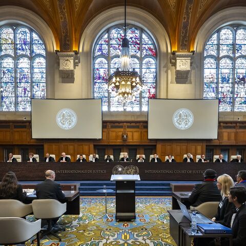 Public hearings on the request for the indication or modification of provisional measures submitted by South Africa, application of the Convention on the Prevention and Punishment of the Crime of Genocide in the Gaza Strip (South Africa v. Israel), The Hague, May 16-17, 2024. 
