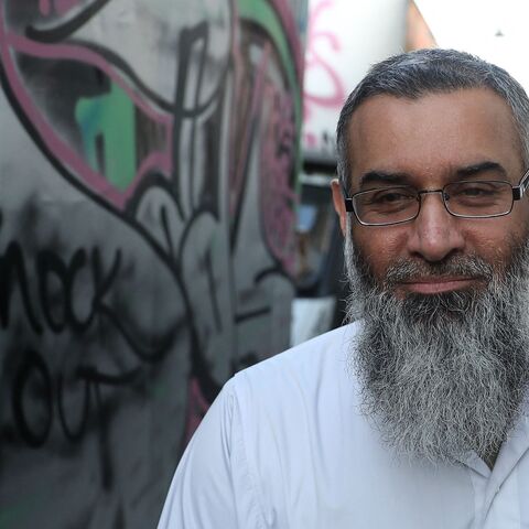 Radical cleric Anjem Choudary is seen leaving a probation hostel in London on Oct. 19, 2018, following his release from prison. 