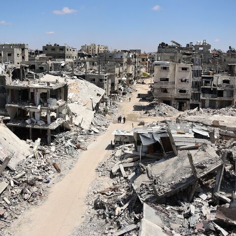 A view of the destruction by the Israeli military of Beit Lahia, in the northern Gaza Strip on July 29, 2024, amid the ongoing conflict between Israel and the Palestinian Hamas militant group.