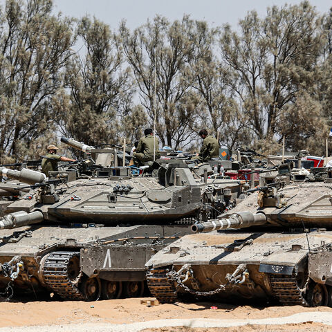 Israeli tanks move toward Rafah during the wider military operation in the Gaza Strip, May 29, 2024.