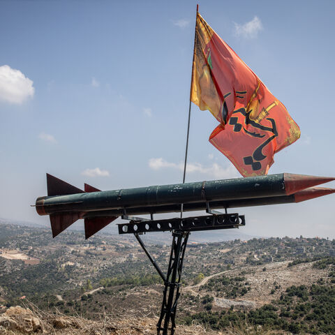 A missile monument erected after the 2006 war, is seen on the roadside on August 26, 2024 Borj Kalawai, Lebanon. The recent assassination of a Hezbollah military commander in Lebanon, as well as the killing of the political leader of Hamas in Iran, has heightened concerns of a wider regional war between Israel and Iran-backed enemies like Hezbollah. Israel and Hezbollah have traded regular cross-border fire since Oct. 7, although both sides have seemed to calculate their attacks to avoid all-out war. (Photo