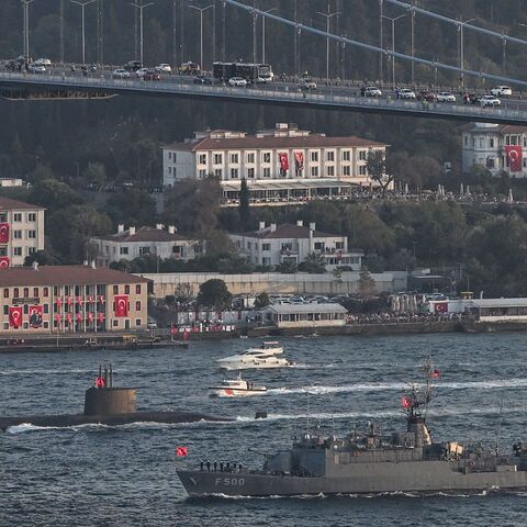 Turkish warships and submarine