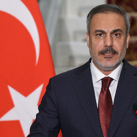 Turkey's Foreign Minister Hakan Fidan speaks during a joint press conference with his Egyptian counterpart, in Cairo on Aug. 5, 2024.