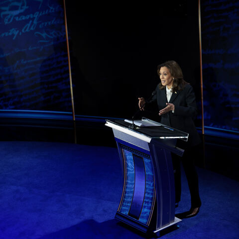 Republican presidential nominee, former U.S. President Donald Trump and Democratic presidential nominee, U.S. Vice President Kamala Harris debate for the first time during the presidential election campaign at The National Constitution Center on September 10, 2024 in Philadelphia, Pennsylvania. After earning the Democratic Party nomination following President Joe Biden's decision to leave the race, Harris faced off with Trump in what may be the only debate of the 2024 race for the White House. (Photo by Win