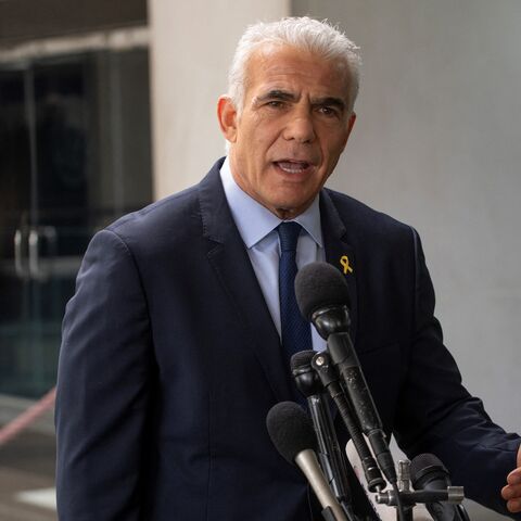 Israel's opposition leader and former prime minister Yair Lapid delivers a statement to the press following his meeting with US Secretary of State Antony Blinken at the State Department in Washington, on Sept. 16, 2024.