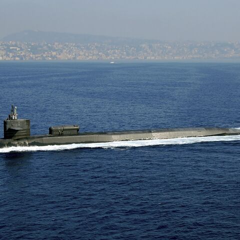 The Ohio-class guided-missile submarine USS Georgia (SSGN 729) is underway after a port visit to Naples, Italy. 