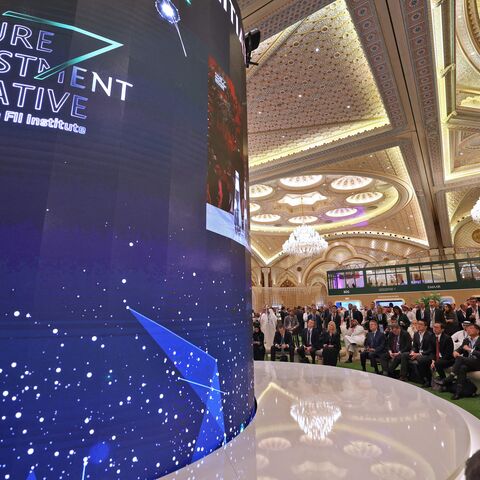 Attendees take part in the annual Future Investment Initiative (FII) conference in the Saudi capital Riyadh on October 25, 2022. (Photo by Fayez Nureldine / AFP) (Photo by FAYEZ NURELDINE/AFP via Getty Images)