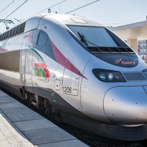 A high-speed Al-Boraq train at Casablanca Casa Voyageurs train station on March 15, 2019.