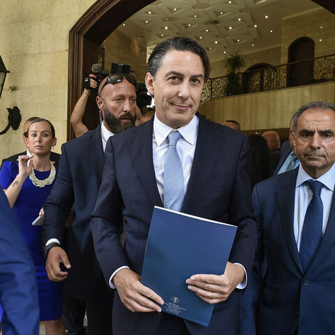 US special envoy Amos Hochstein leaves after his meeting with Lebanon's Parliament Speaker (not pictured) in Beirut on August 14, 2024, amid regional tensions during the ongoing war between Israel and the Palestinian Hamas movement in the Gaza Strip. (Photo by AFP) (Photo by -/AFP via Getty Images)