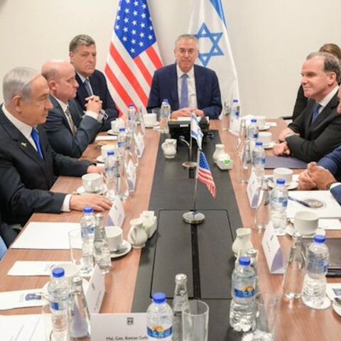 Prime Minister Benjamin Netanyahu meets in Jerusalem with US Presidential Special Envoy Amos Hochstein and US Presidential Special Envoy Brett McGurk, on Oct. 31, 2024.