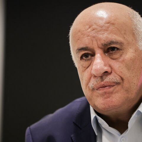 Secretary-General of Fatah’s Central Committee Jibril Rajoub looks on during an interview in Paris on July 27, 2024.