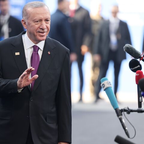 President of Turkey Recep Tayyip Erdogan arrives for the European Political Community summit at Puskas Arena on Nov. 7, 2024, in Budapest, Hungary. 