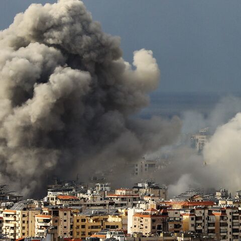 Smoke rises from the site of Israeli airstrikes that targeted Beirut's southern suburbs on Nov. 25, 2024, amid the ongoing war between Israel and Hezbollah. 