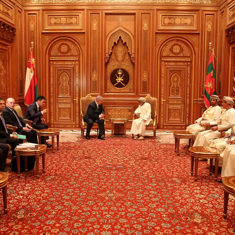 Israel Prime Minister Office Israeli Prime minister Benjamin Netanyahu and head of Mosad Yossi Cohen meet with Sultan Qaboos bin Said and their delegations in this undated handout provided by the Israel Prime Minister Office, in Oman. Israel GPO/Handout via REUTERS ATTENTION EDITORS - THIS PICTURE WAS PROVIDED BY A THIRD PARTY. - RC1203496B60