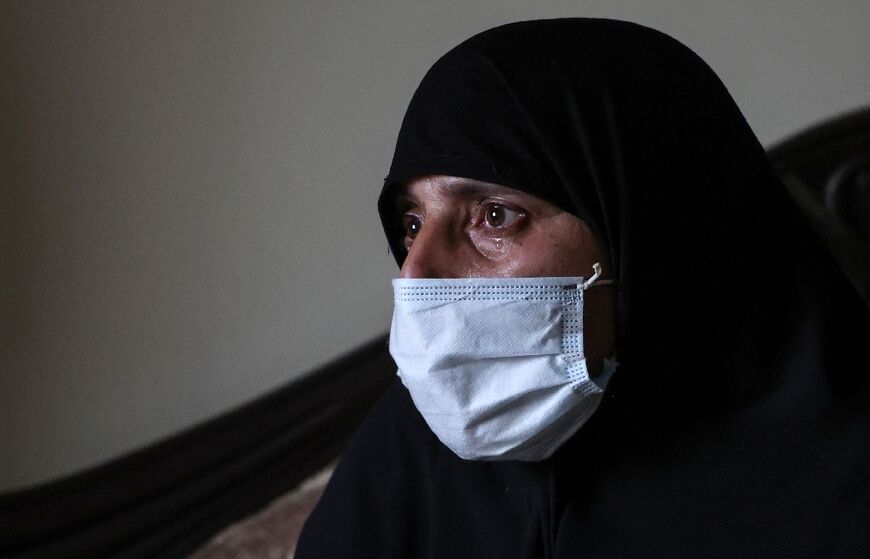 The mother of Omar Seif who disappeared from  Tripoli, pictured during an interview on January 12, 2022, weeks before finding out Omar was killed in Iraq after joining IS