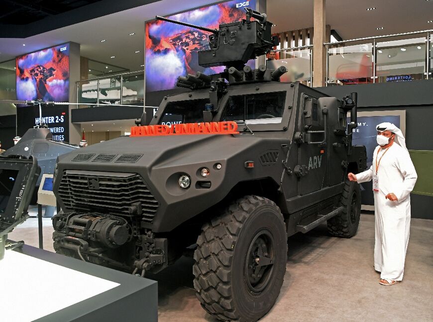 Armed robotic vehicles were also on display