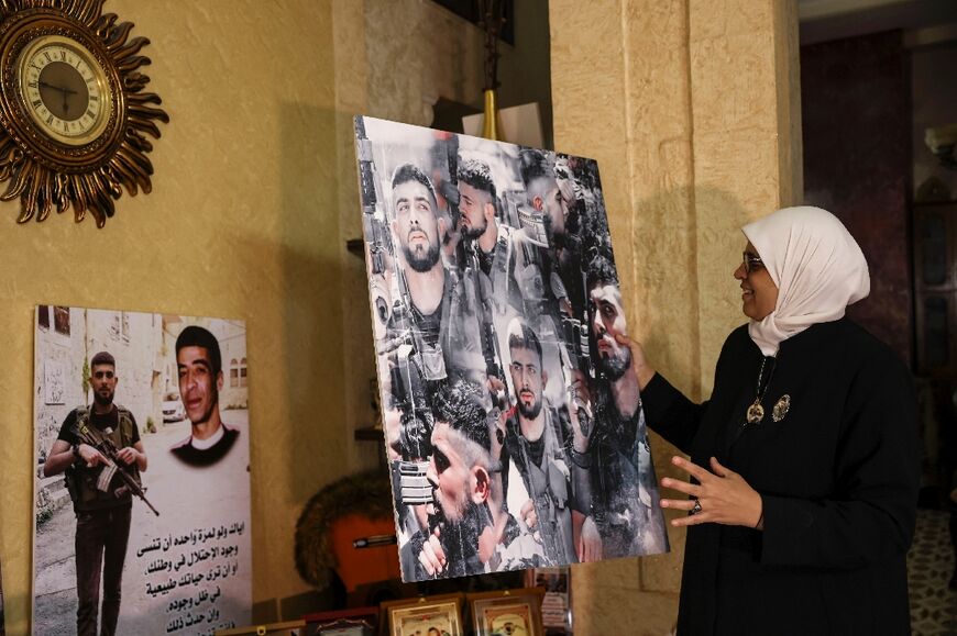 Huda al-Nabulsi, the mother of Ibrahim al-Nabulsi, who was nicknamed "The Lion of Nablus" and was known for galvanising the youth even before his death in August, since becoming a folk hero to Palestinians on social media