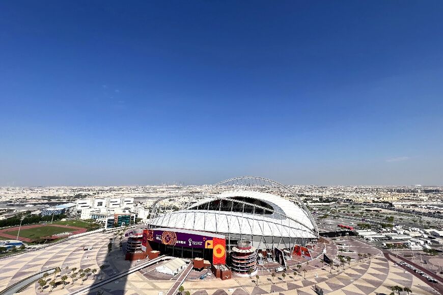 A view shows the Khalifa International Stadium in Doha on October 29, 2022, ahead of the Qatar 2022 FIFA World Cup 